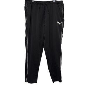 Puma Men's Black Sweatpants with White Detailing XXL
